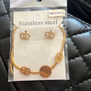 chain with earrings stainless steel